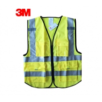 3M 两横两竖拉链反光背心 SZ010（10907） L/XL 亮黄色 1件